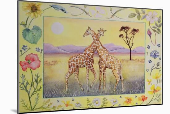 Giraffe (Month of July from a Calendar)-Vivika Alexander-Mounted Giclee Print