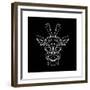 Giraffe on Black-Lisa Kroll-Framed Premium Giclee Print