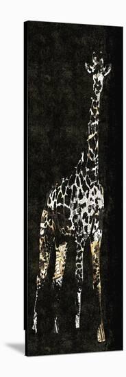 Giraffe on Black-Whoartnow-Stretched Canvas