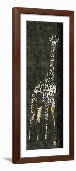 Giraffe on Grey-Whoartnow-Framed Giclee Print