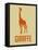 Giraffe Orange-NaxArt-Framed Stretched Canvas