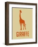 Giraffe Orange-NaxArt-Framed Art Print