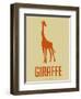 Giraffe Orange-NaxArt-Framed Art Print