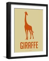 Giraffe Orange-NaxArt-Framed Art Print