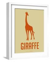 Giraffe Orange-NaxArt-Framed Art Print