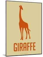 Giraffe Orange-NaxArt-Mounted Art Print