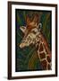 Giraffe - Paper Mosaic-Lantern Press-Framed Art Print