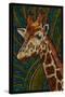 Giraffe - Paper Mosaic-Lantern Press-Stretched Canvas