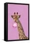 Giraffe pink bubblegum-Sarah Manovski-Framed Stretched Canvas