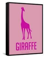 Giraffe Pink-NaxArt-Framed Stretched Canvas