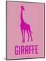 Giraffe Pink-NaxArt-Mounted Art Print