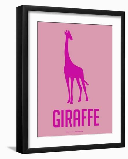 Giraffe Pink-NaxArt-Framed Art Print