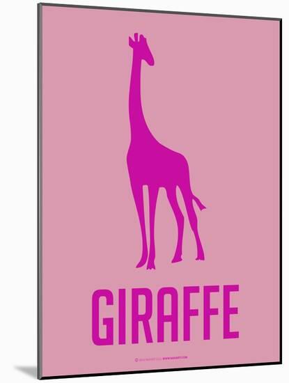 Giraffe Pink-NaxArt-Mounted Art Print