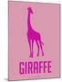 Giraffe Pink-NaxArt-Mounted Art Print