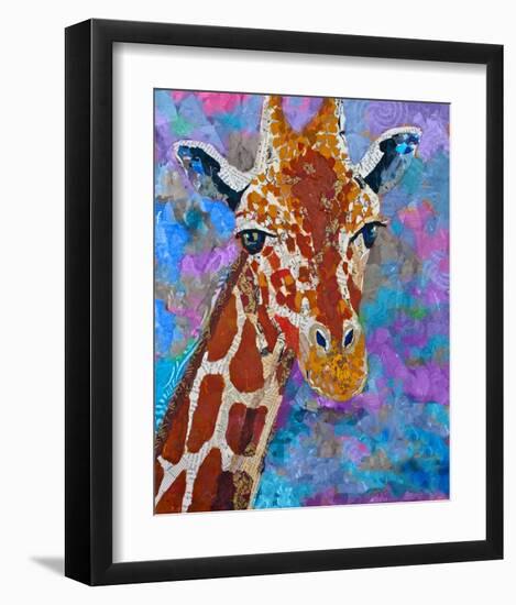 Giraffe Retouched-null-Framed Art Print