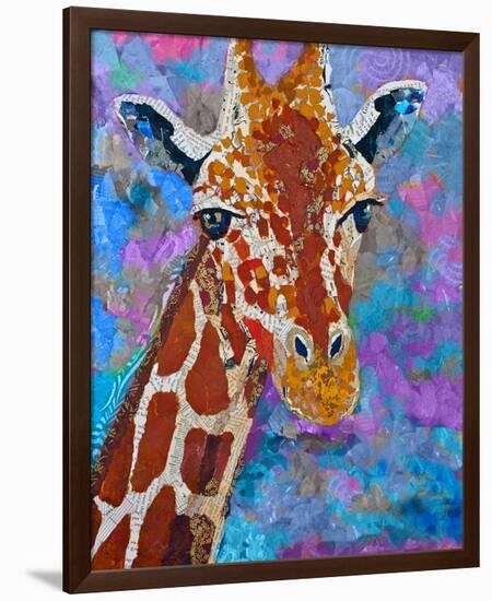 Giraffe Retouched-null-Framed Art Print