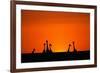 Giraffe Silhouettes at Sunset-Paul Souders-Framed Photographic Print