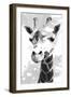 Giraffe study  I-Alonzo Saunders-Framed Art Print