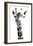 Giraffe study  IV-Alonzo Saunders-Framed Art Print