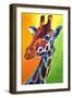 Giraffe - Summer Fling-Dawgart-Framed Giclee Print