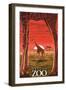 Giraffe Sunset - Oregon Zoo-Lantern Press-Framed Art Print