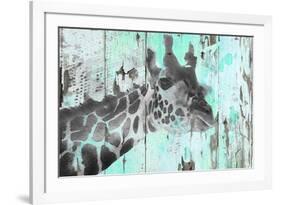 Giraffe Taking A Look-null-Framed Art Print