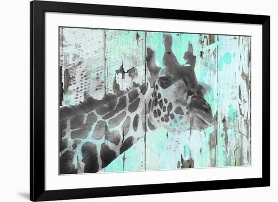 Giraffe Taking A Look-null-Framed Art Print