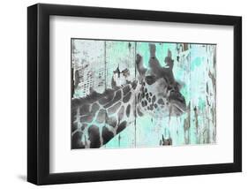 Giraffe Taking A Look-null-Framed Art Print