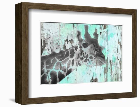 Giraffe Taking A Look-null-Framed Art Print