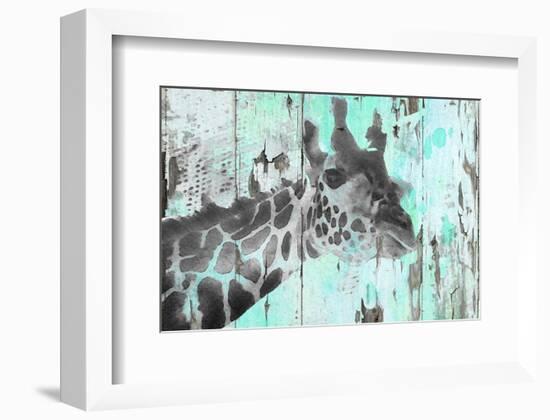 Giraffe Taking A Look-null-Framed Art Print