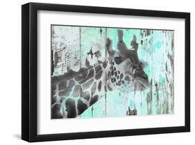 Giraffe Taking A Look-null-Framed Art Print