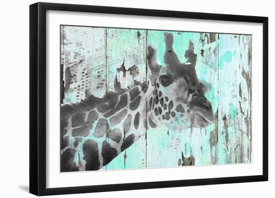 Giraffe Taking A Look-null-Framed Art Print