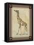 Giraffe with Border I-null-Framed Stretched Canvas