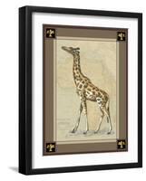 Giraffe with Border I-null-Framed Art Print