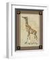 Giraffe with Border I-null-Framed Art Print