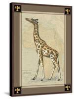 Giraffe with Border I-null-Stretched Canvas