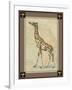 Giraffe with Border I-null-Framed Art Print