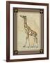 Giraffe with Border I-null-Framed Art Print