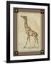 Giraffe with Border I-null-Framed Art Print