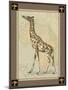 Giraffe with Border I-null-Mounted Art Print