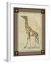 Giraffe with Border I-null-Framed Art Print