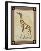 Giraffe with Border I-null-Framed Art Print