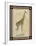 Giraffe with Border II-null-Framed Art Print