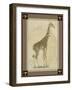 Giraffe with Border II-null-Framed Art Print