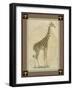 Giraffe with Border II-null-Framed Art Print