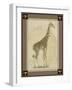 Giraffe with Border II-null-Framed Art Print