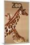 Giraffe Zoo Poland-Vintage Apple Collection-Mounted Giclee Print