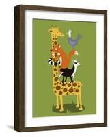 Giraffe-Steve Maingot-Framed Art Print