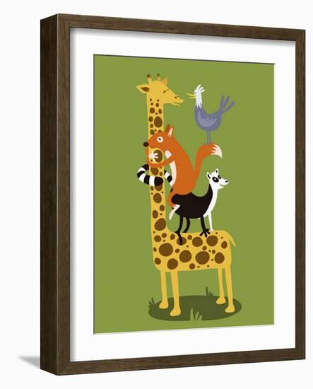 Giraffe-Steve Maingot-Framed Art Print