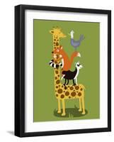 Giraffe-Steve Maingot-Framed Art Print